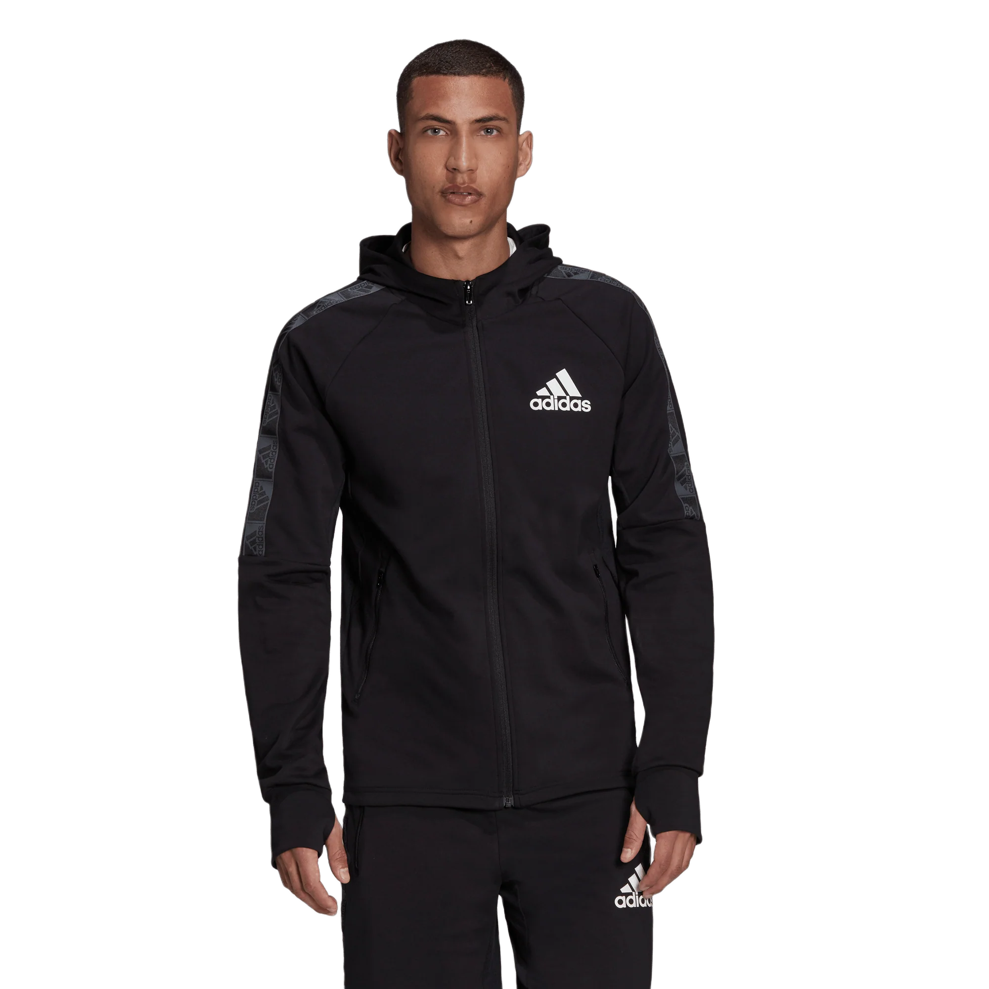 ADIDAS AEROREADY DESIGNED TO MOVE MOTION LOGO HOODIE