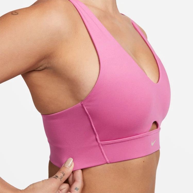 NIKE DRI-FIT INDY TOP PLUNGE CUTOUT- MEDIUM IMPACT - Image 3